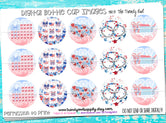"Linen & Lace, USA" - 1" Bottle Cap Images - INSTANT DOWNLOAD