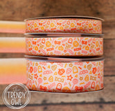 5/8", 7/8", 1.5" BOO! Spooky Fall Doodles - Double Sided - BY THE YARD