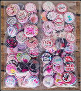 VALENTINE'S DAY - 25pc. Flat Back Button Grab Bag