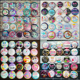 MISC. POPULAR SAYINGS - 25pc. Flat Back Button Grab Bag