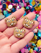 Embellies!! "Doodle Bear" - 3pcs