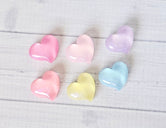 Embellies!! "ShimmerHearts" - 6pcs