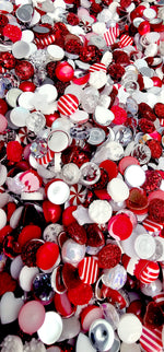 LIMITED EDITION Embellies Mix!! "Peppermint Princess" approx. 50 pieces/pack