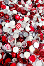 LIMITED EDITION Embellies Mix!! "Peppermint Princess" approx. 50 pieces/pack