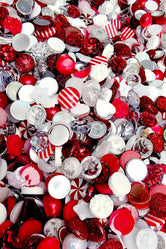 LIMITED EDITION Embellies Mix!! "Peppermint Princess" approx. 50 pieces/pack