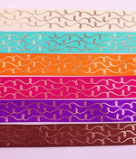 7/8" Gold Foil Doodle Swirls - By The Yard