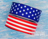 1.5" Stars & Stripes Patriotic Prints! - BY THE YARD