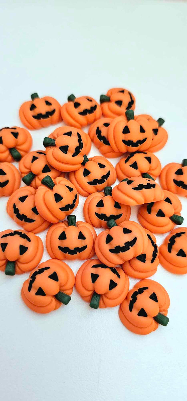 Embellies!! "Jack-O-Lantern Pumpkins" - 2pcs