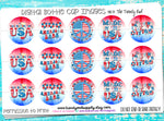 Patriotic Quotes on Ombre- 1" Bottle Cap Images - INSTANT DOWNLOAD