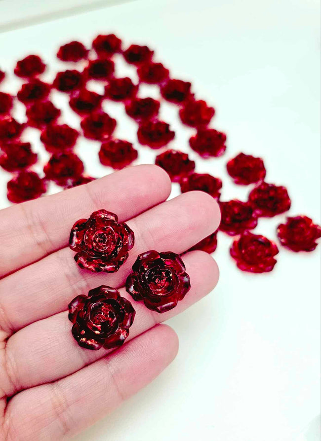 Embellies!! "Blood Rose" - 3pcs