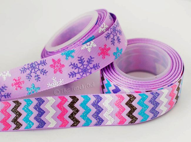 7/8" Dots, Chevron, & Snowflakes - By The Yard