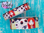 7/8", 1.5", 3" Christmas Nightmare - HALLOWEEN - BY THE YARD