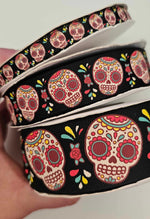 Sugar Skulls - 3/8", 7/8", 1.5" - BY THE YARD
