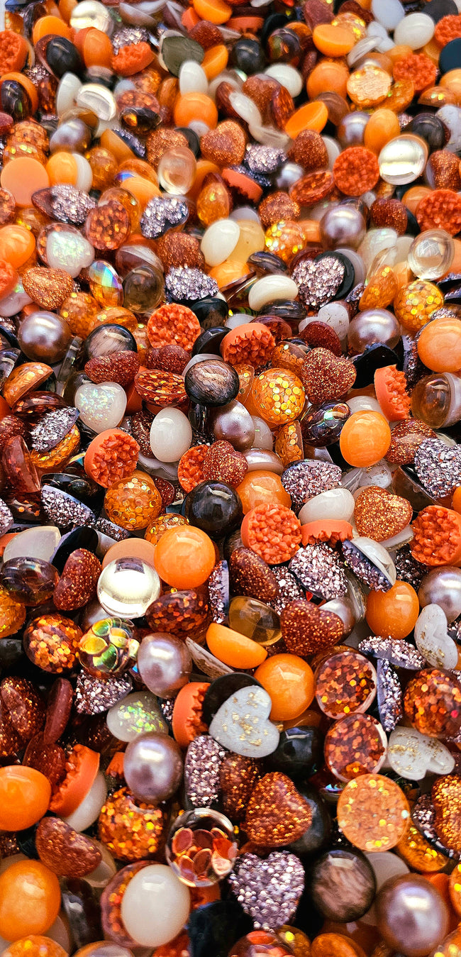 LIMITED EDITION Embellies Mix!! "Pumpkin Spice" approx. 50 pieces/pack