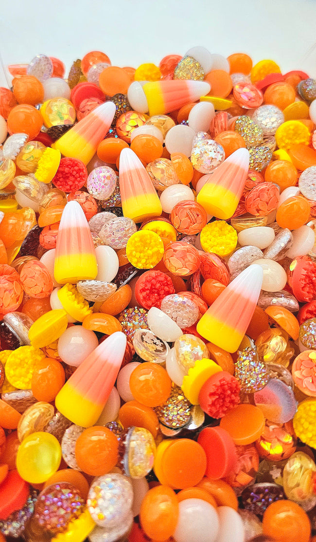 LIMITED EDITION Embellies!! "Candy Corn Cutie" Deluxe Mix approx. 50 pieces/pack