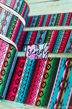 7/8", 1.5" & 3" Decorative Serape - Double Sided Heat Transfer - BY THE YARD