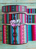 7/8", 1.5" & 3" Decorative Serape - Double Sided Heat Transfer - BY THE YARD