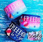 1.5" Freedom Is Sweet - Patriotic Prints - 5yd Roll