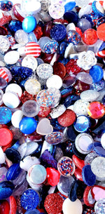 Embellies!! "Americana"  Patriotic Mix approx. 50 pieces/pack