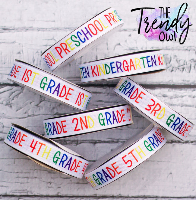 7/8" Grade Levels - Heat Transfer Printed - BY THE YARD