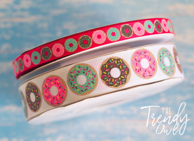 3/8" &  7/8" Glittered Donuts - BY THE YARD