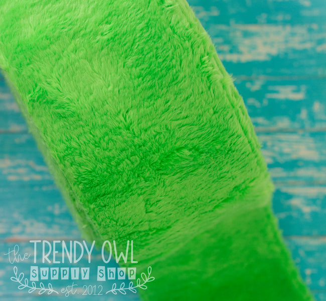 3" Green Faux Fur - BY THE YARD