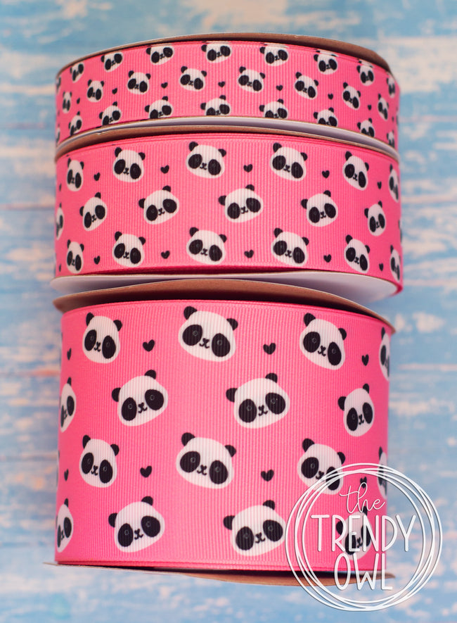 7/8", 1.5" & 3" Pandas! - BY THE YARD