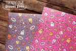"BOO! Spooky Halloween" - U.S. Designer Litchi/Pebbled Faux Leather Printed Fabric Sheets