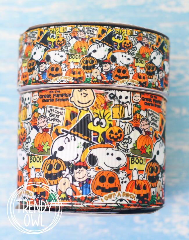 1.5" & 3" The Great Pumpkin- Halloween Collection - BY THE YARD