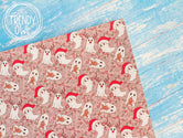 Christmas Ghosties - U.S. Designer Litchi/Pebbled Faux Leather Printed Fabric Sheets