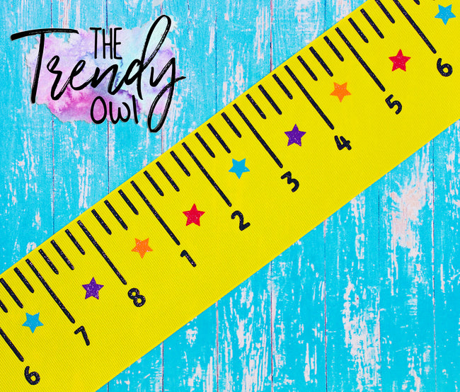 3" Primary Rulers - Back To School Inspired - 5yd Roll