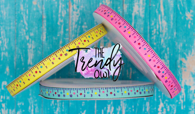 3/8" Back To School Rulers - CUSTOM COLORS - 3yd cuts