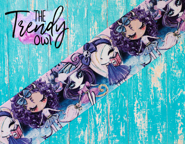 7/8", 1.5" & 3" Halloween Glam Girls Heat Transfer - BY THE YARD