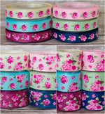 3/8", 7/8", 1.5" Vintage Floral - Shabby Chic Tea Party Inspired - 5yd Roll