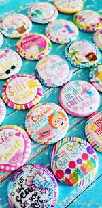 SUMMER / VACATION - 25pc. Flat Back Button Grab Bag