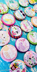 SUMMER / VACATION - 25pc. Flat Back Button Grab Bag