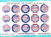 "Oh My Stars" 4th of July / Patriotic - 1" Bottle Cap Images - INSTANT DOWNLOAD