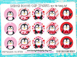 Valentine Penguins! - 1" Bottle Cap Images - INSTANT DOWNLOAD