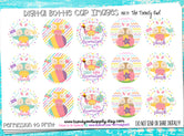 Easter Owls "One Cute Chick" - 1" Bottle Cap Images - INSTANT DOWNLOAD