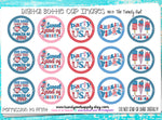 Party In The USA / 4th of July - 1" Bottle Cap Images - INSTANT DOWNLOAD