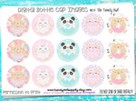 Cute Animal Donuts - 1" Bottle Cap Images - INSTANT DOWNLOAD
