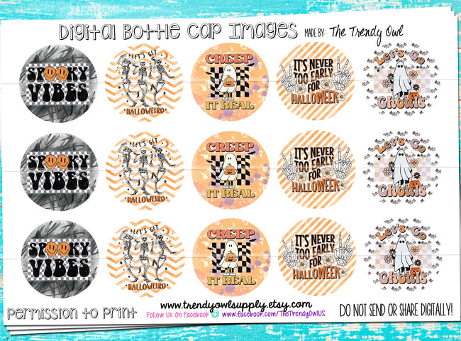 Creep It Real - Halloween Sayings - 1" Bottle Cap Images - INSTANT DOWNLOAD