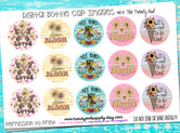 Bee Kind Sunflower Quotes - 1" Bottle Cap Images - INSTANT DOWNLOAD