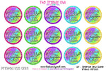 Sparkle and Shine - Bright Rainbow - 1" BOTTLE CAP IMAGES - INSTANT DOWNLOAD