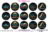 Back To School - Playground Princess on black - 1" Bottle Cap Images - INSTANT DOWNLOAD