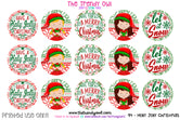 Holly Jolly  Christmas - 1" BOTTLE CAP IMAGES - INSTANT DOWNLOAD