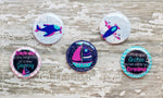 Flat Back Buttons M2M  "Oh The Places She Will Go" Collection - 5pc