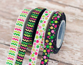 3/8" Lucky Chevron and Lucky Dots - 5yd Roll