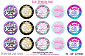 GIRL: (n) A Giggle With Glitter On It - 1" Bottle Cap Images - INSTANT DOWNLOAD