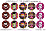 Spooky Girls - Halloween Themed - 1" BOTTLE CAP IMAGES - INSTANT DOWNLOAD